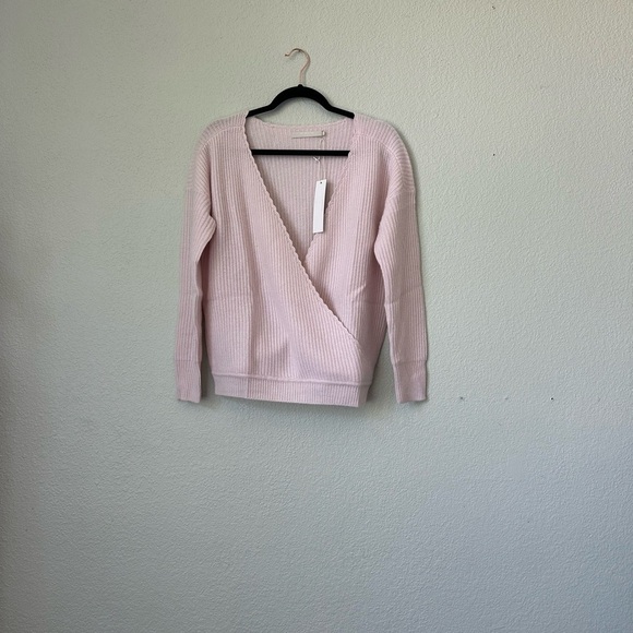 Revolve One Grey Day | Cashmere Pink Wrap Sweater - Picture 8 of 8